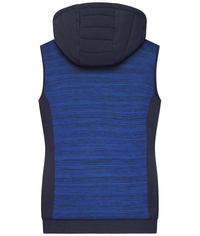 Damen Ladies' Padded Hybrid Vest Royal-melange/navy 10532