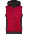 Ladies Ladies' Padded Hybrid Vest Red-melange/black 10532