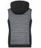Damen Ladies' Padded Hybrid Vest Carbon-melange/black 10532