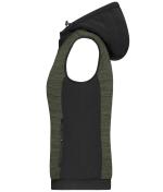 Ladies Ladies' Padded Hybrid Vest Olive-melange/black 10532