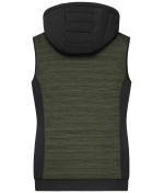 Ladies Ladies' Padded Hybrid Vest Olive-melange/black 10532