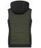 Ladies Ladies' Padded Hybrid Vest Olive-melange/black 10532
