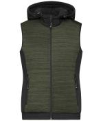 Ladies Ladies' Padded Hybrid Vest Olive-melange/black 10532
