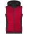 Ladies Ladies' Padded Hybrid Vest Red-melange/black 10532