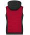 Damen Ladies' Padded Hybrid Vest Red-melange/black 10532