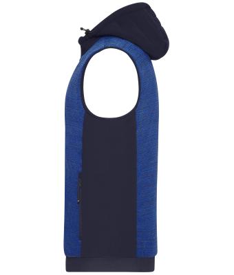 Men Men's Padded Hybrid Vest Royal-melange/navy 10533