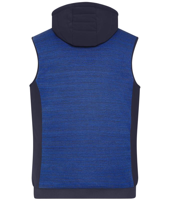 Men Men's Padded Hybrid Vest Royal-melange/navy 10533