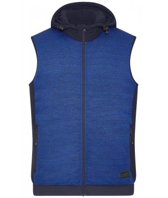 Men Men's Padded Hybrid Vest Royal-melange/navy 10533