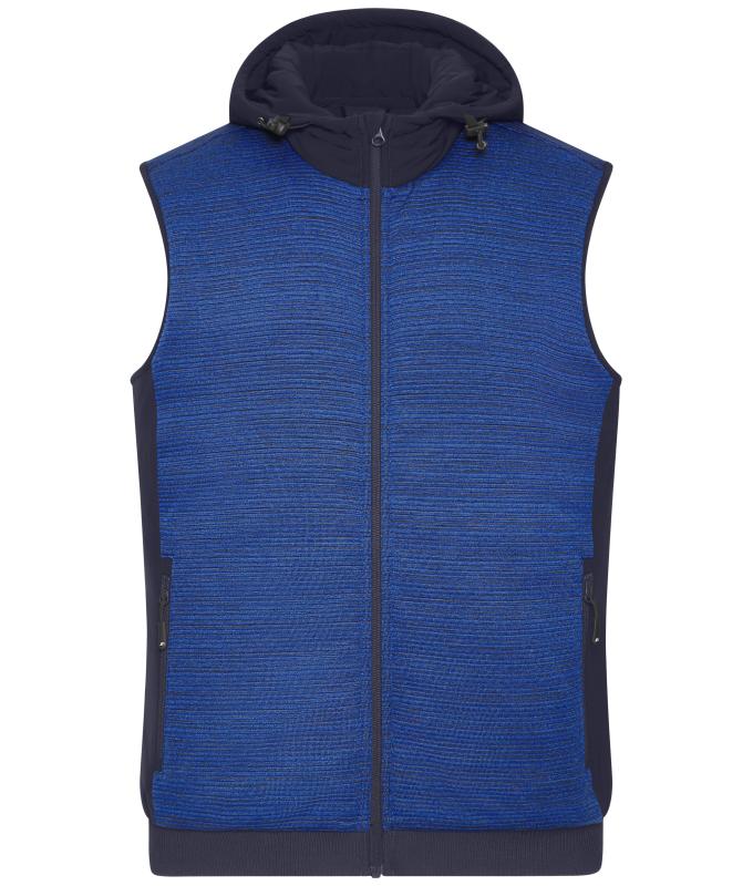 Men Men's Padded Hybrid Vest Royal-melange/navy 10533