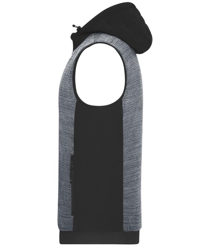 Herren Men's Padded Hybrid Vest Carbon-melange/black 10533