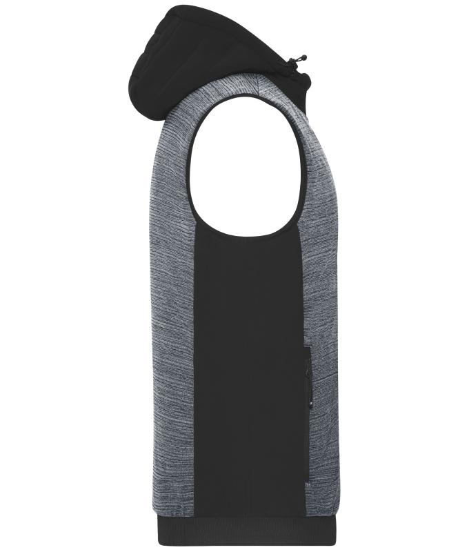 Herren Men's Padded Hybrid Vest Carbon-melange/black 10533