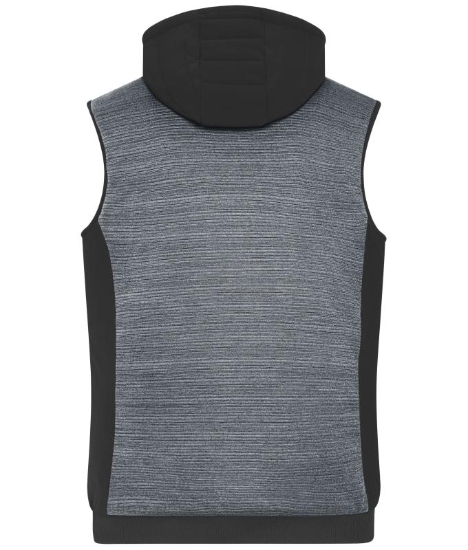 Herren Men's Padded Hybrid Vest Carbon-melange/black 10533