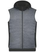 Herren Men's Padded Hybrid Vest Carbon-melange/black 10533