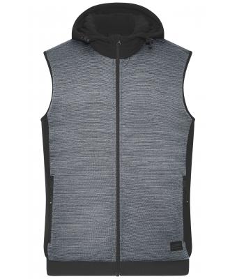 Herren Men's Padded Hybrid Vest Carbon-melange/black 10533