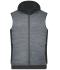 Herren Men's Padded Hybrid Vest Carbon-melange/black 10533