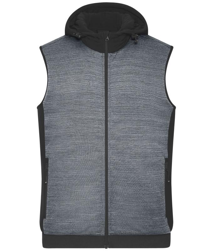 Herren Men's Padded Hybrid Vest Carbon-melange/black 10533