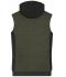 Men Men's Padded Hybrid Vest Olive-melange/black 10533