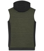 Herren Men's Padded Hybrid Vest Olive-melange/black 10533