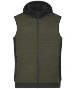 Herren Men's Padded Hybrid Vest Olive-melange/black 10533