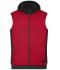 Men Men's Padded Hybrid Vest Red-melange/black 10533