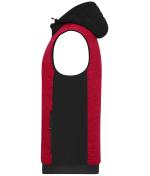 Herren Men's Padded Hybrid Vest Red-melange/black 10533