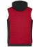Herren Men's Padded Hybrid Vest Red-melange/black 10533