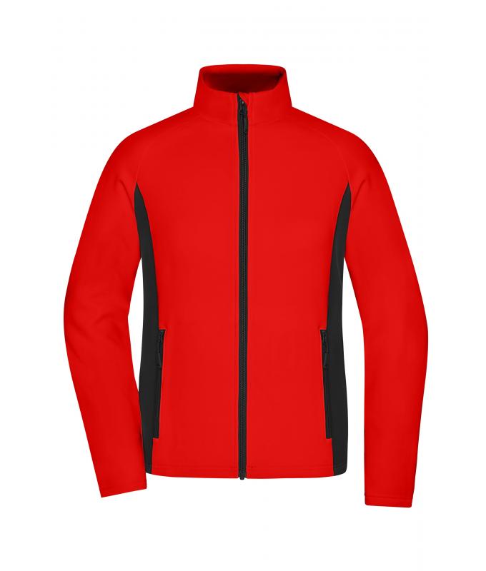 Ladies Ladies' Stretchfleece Jacket Red/black 11478