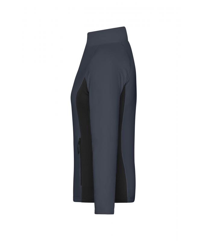 Damen Ladies' Stretchfleece Jacket Carbon/black 11478