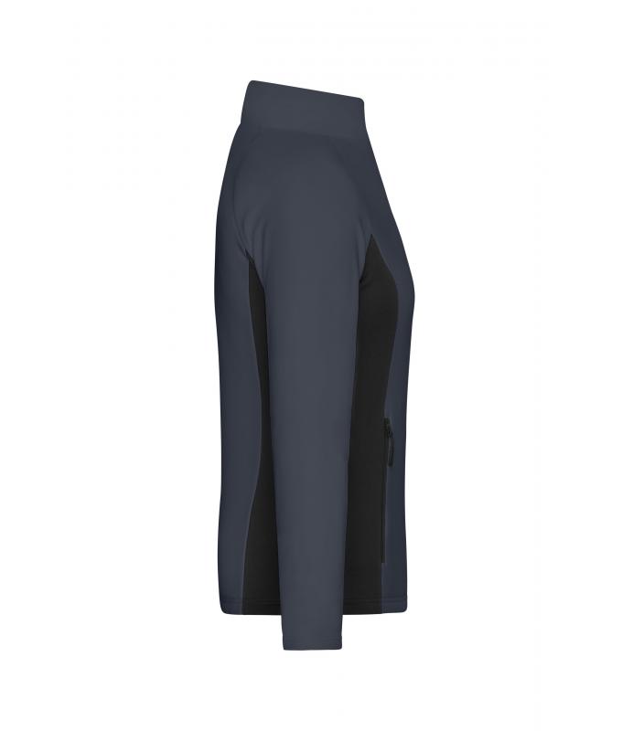 Damen Ladies' Stretchfleece Jacket Carbon/black 11478