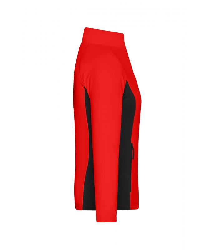 Damen Ladies' Stretchfleece Jacket Red/black 11478