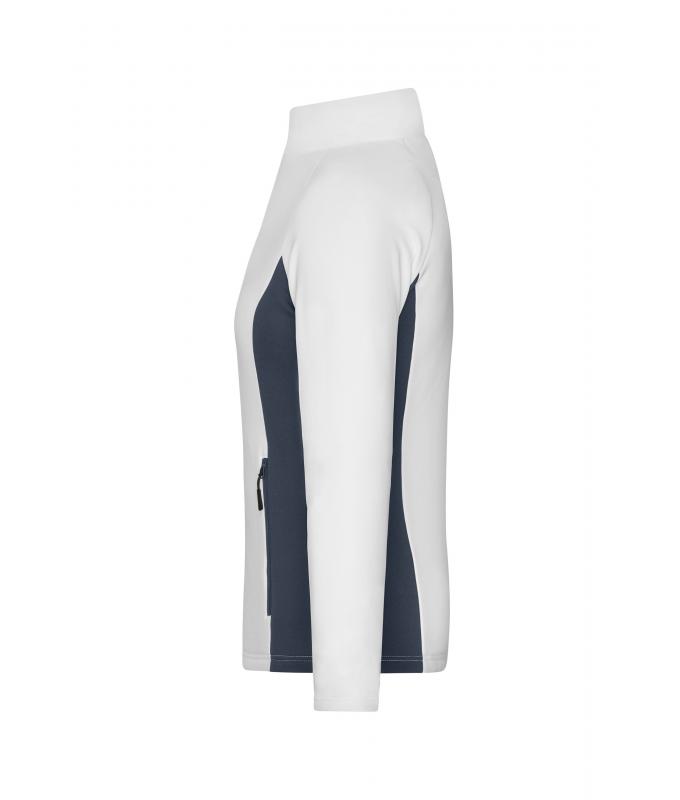 Damen Ladies' Stretchfleece Jacket White/carbon 11478