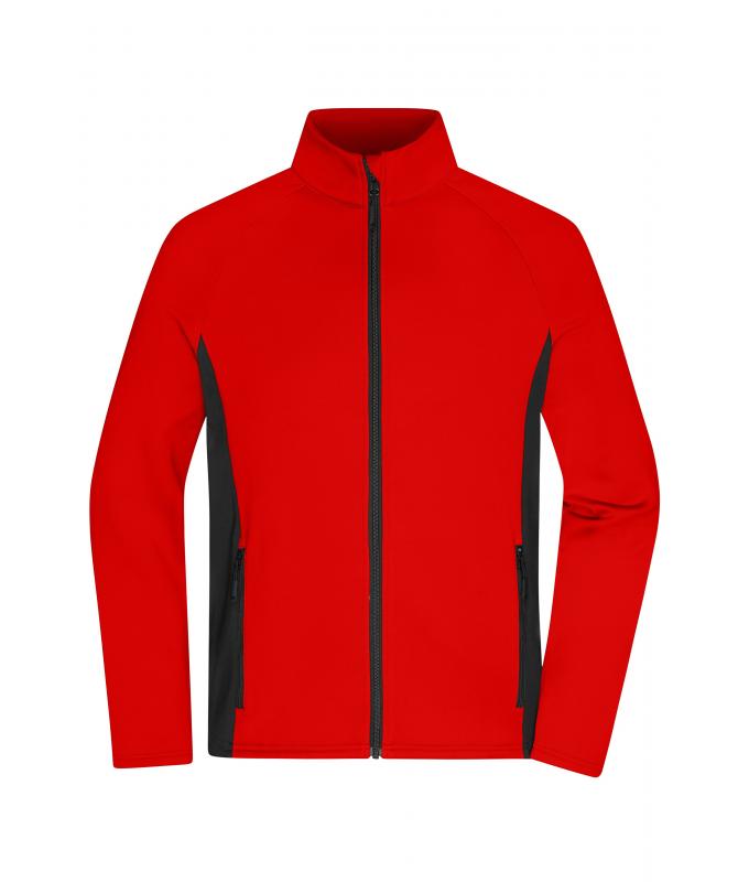 Herren Men's Stretchfleece Jacket Red/black 11479