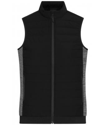 Ladies Ladies' Padded Hybrid Vest Black/carbon-melange 11481