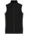 Ladies Ladies' Padded Hybrid Vest Black/olive-melange 11481