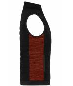 Ladies Ladies' Padded Hybrid Vest Black/red-melange 11481
