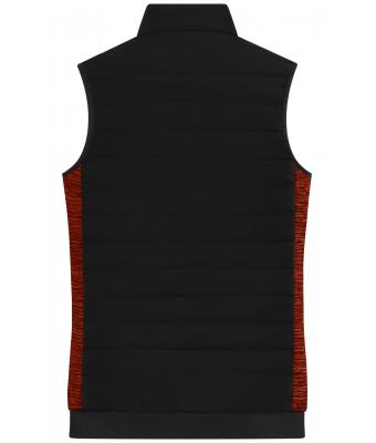 Ladies Ladies' Padded Hybrid Vest Black/red-melange 11481