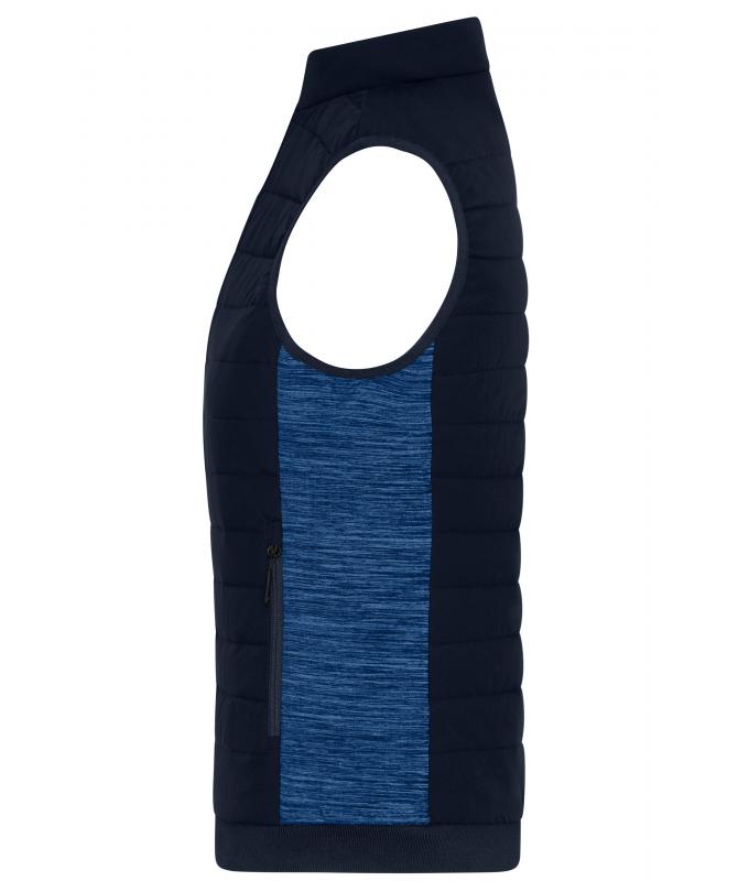 Damen Ladies' Padded Hybrid Vest Navy/royal-melange 11481