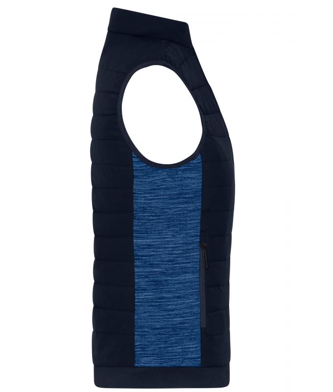 Damen Ladies' Padded Hybrid Vest Navy/royal-melange 11481