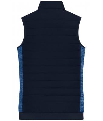 Damen Ladies' Padded Hybrid Vest Navy/royal-melange 11481