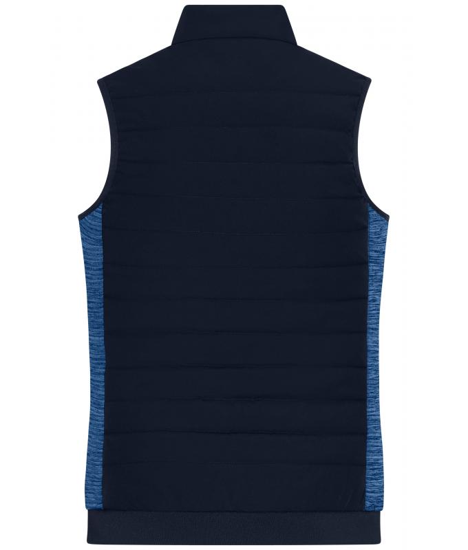 Damen Ladies' Padded Hybrid Vest Navy/royal-melange 11481