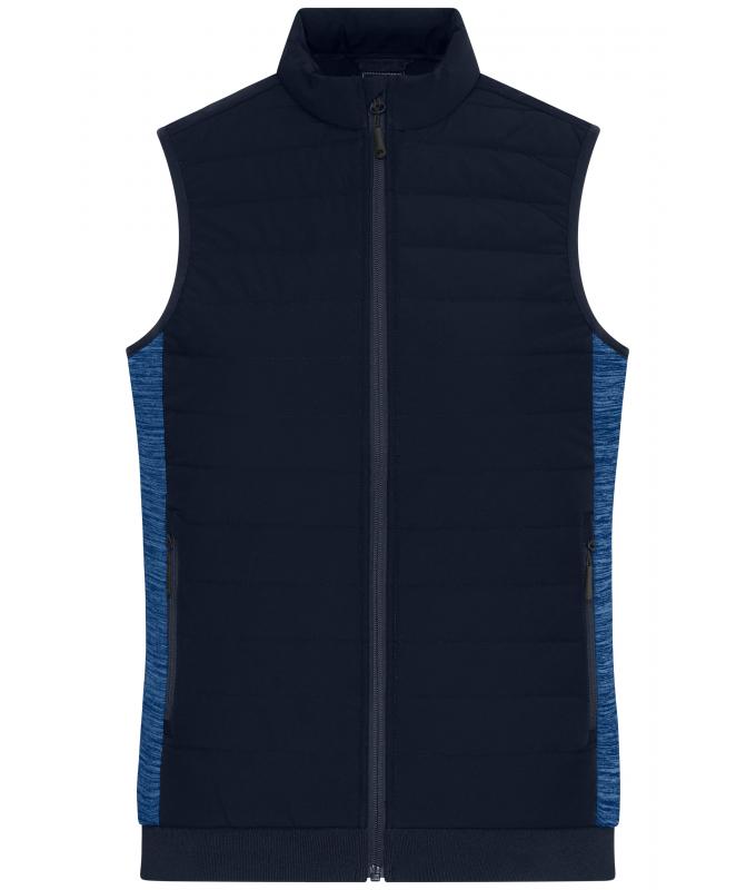 Ladies Ladies' Padded Hybrid Vest Navy/royal-melange 11481