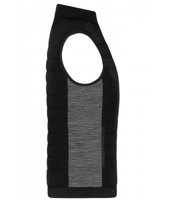 Damen Ladies' Padded Hybrid Vest Black/carbon-melange 11481