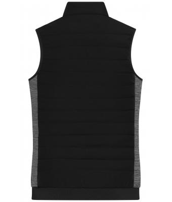 Damen Ladies' Padded Hybrid Vest Black/carbon-melange 11481
