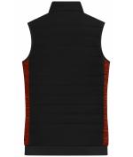 Damen Ladies' Padded Hybrid Vest Black/red-melange 11481