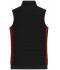 Damen Ladies' Padded Hybrid Vest Black/red-melange 11481