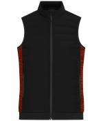 Damen Ladies' Padded Hybrid Vest Black/red-melange 11481