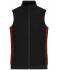 Damen Ladies' Padded Hybrid Vest Black/red-melange 11481
