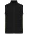 Men Men's Padded Hybrid Vest Black/olive-melange 11482
