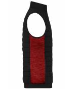Men Men's Padded Hybrid Vest Black/red-melange 11482