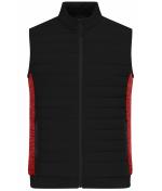 Men Men's Padded Hybrid Vest Black/red-melange 11482